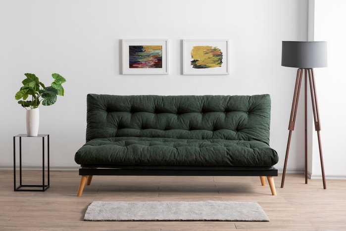 Atelier Del Sofa Saki Sofá cama de 3 plazas Verde
